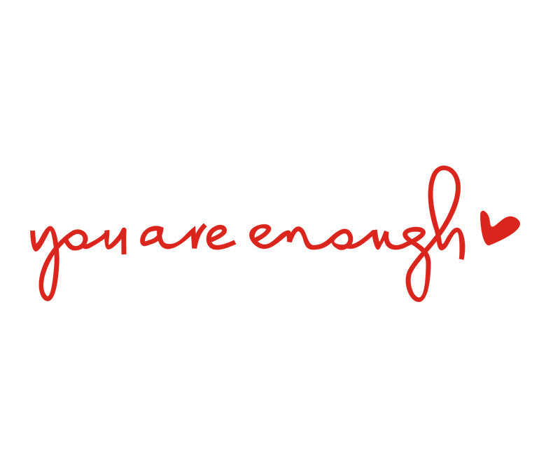 Car Mirror Decal – Reflective Safety Sticker “You Are Enough” | Motivational Quote Car Accessory