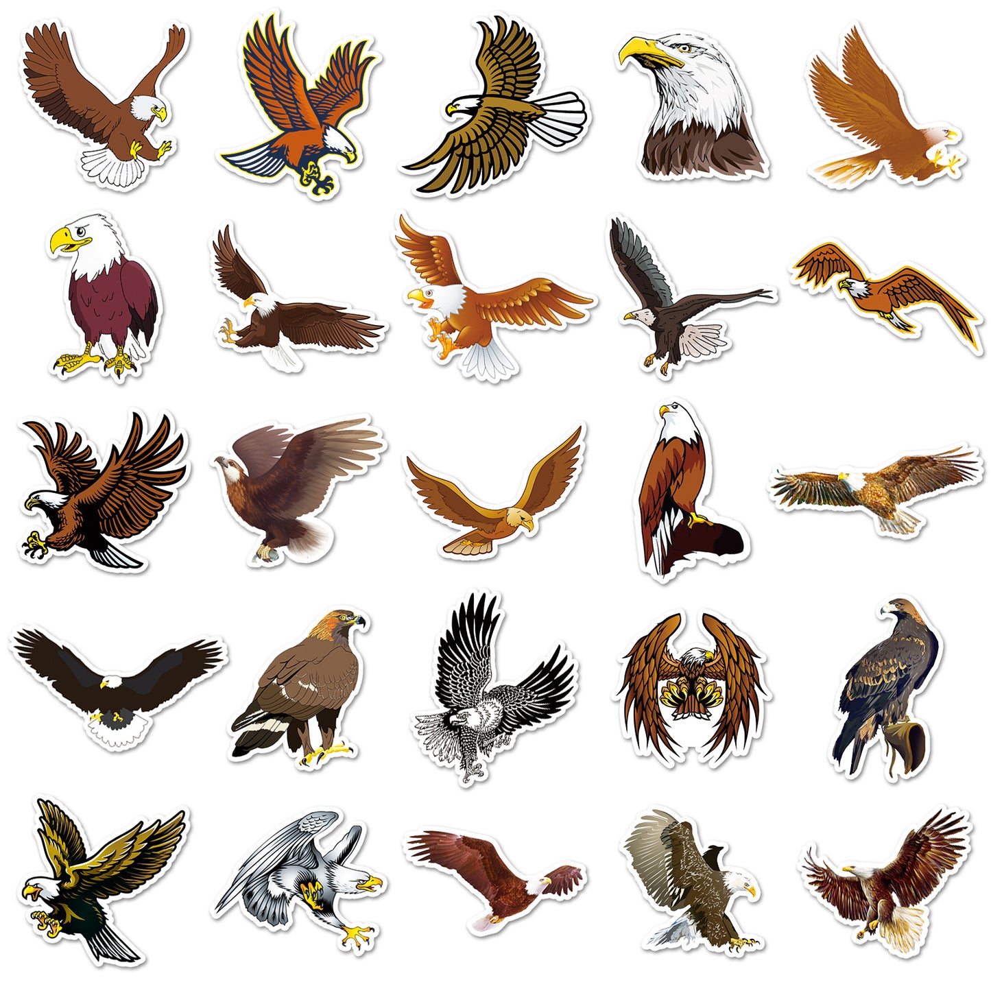 50PCS Eagle Graffiti Stickers | Waterproof & Durable | Perfect for Skateboards, Phone Cases, Luggage | DIY Personalization