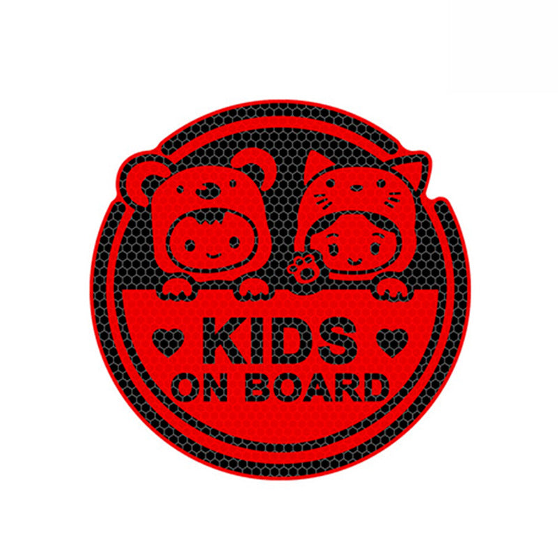 Cute Baby On Board Reflective Sticker – Adorable Car Window Warning Decal for Child Safety