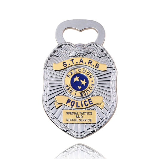 Raccoon City Badge Bottle Opener | Magnetic Fridge Magnet Keychain | Creative Collectible Gift