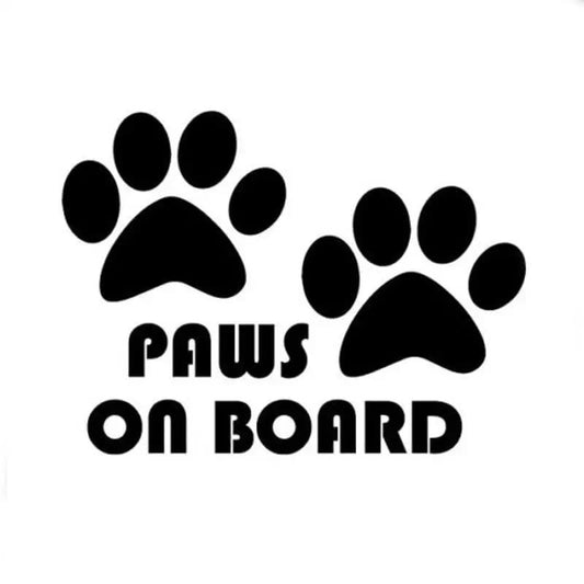 Car Sticker + Pet Safety Sign + Cute Paw Print Design + Show Your Love for Dogs Cats
