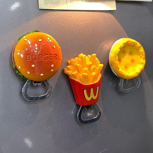 Creative Magnetic 3D Carrot & Corn Bottle Opener | Fridge Magnet Decor | Cute & Functional Kitchen Gadget