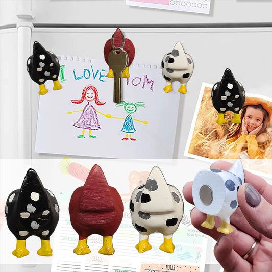 Cartoon Chicken Butt Magnetic Fridge Sticker｜3D Creative Home Decor｜Cute Kitchen Memo Magnet