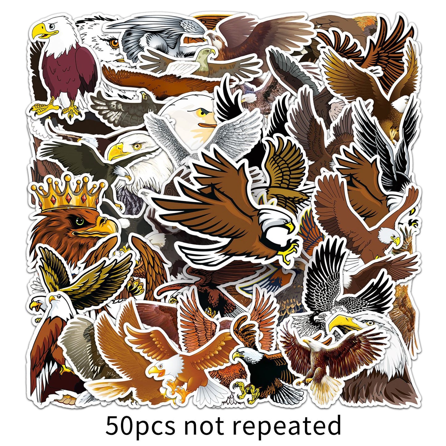 50PCS Eagle Graffiti Stickers | Waterproof & Durable | Perfect for Skateboards, Phone Cases, Luggage | DIY Personalization