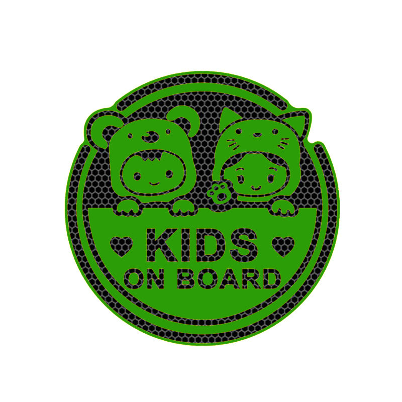 Cute Baby On Board Reflective Sticker – Adorable Car Window Warning Decal for Child Safety