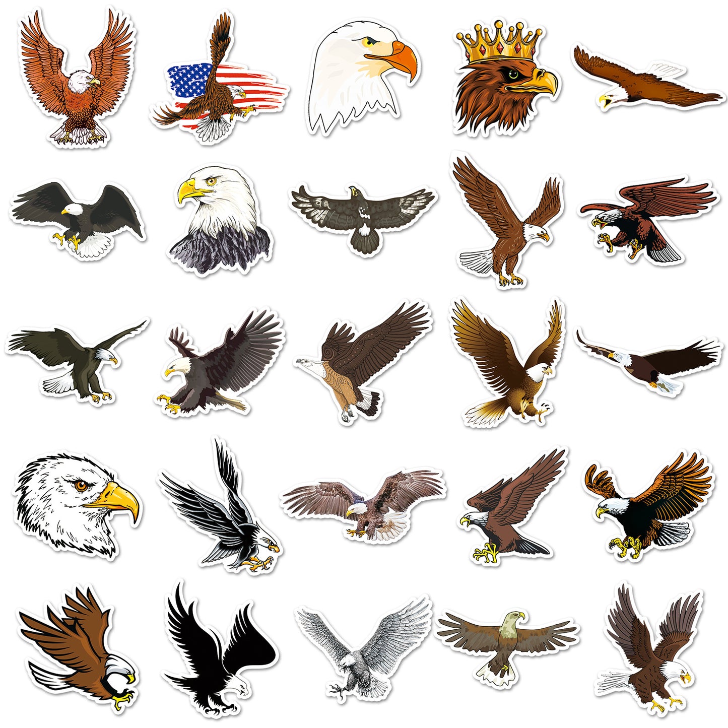 50PCS Eagle Graffiti Stickers | Waterproof & Durable | Perfect for Skateboards, Phone Cases, Luggage | DIY Personalization