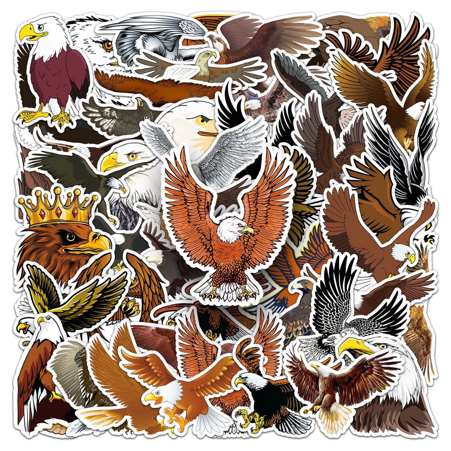 50PCS Eagle Graffiti Stickers | Waterproof & Durable | Perfect for Skateboards, Phone Cases, Luggage | DIY Personalization