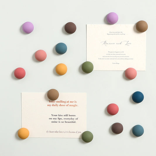 Macaron Magnetic Fridge Magnets – Strong Resin Half-Dome for Photo Display | Aesthetic Pastel Decor for Cozy Home Vibes