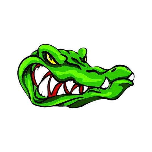 Cartoon Crocodile Car Sticker | Scratch Cover | Creative & Personalized Decoration | Fun & Unique