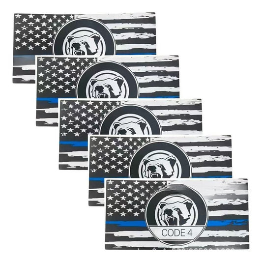 Thin Blue Line American Flag Decal – Waterproof Car/Motorcycle Sticker for Riders, Durable & Patriotic Custom Look