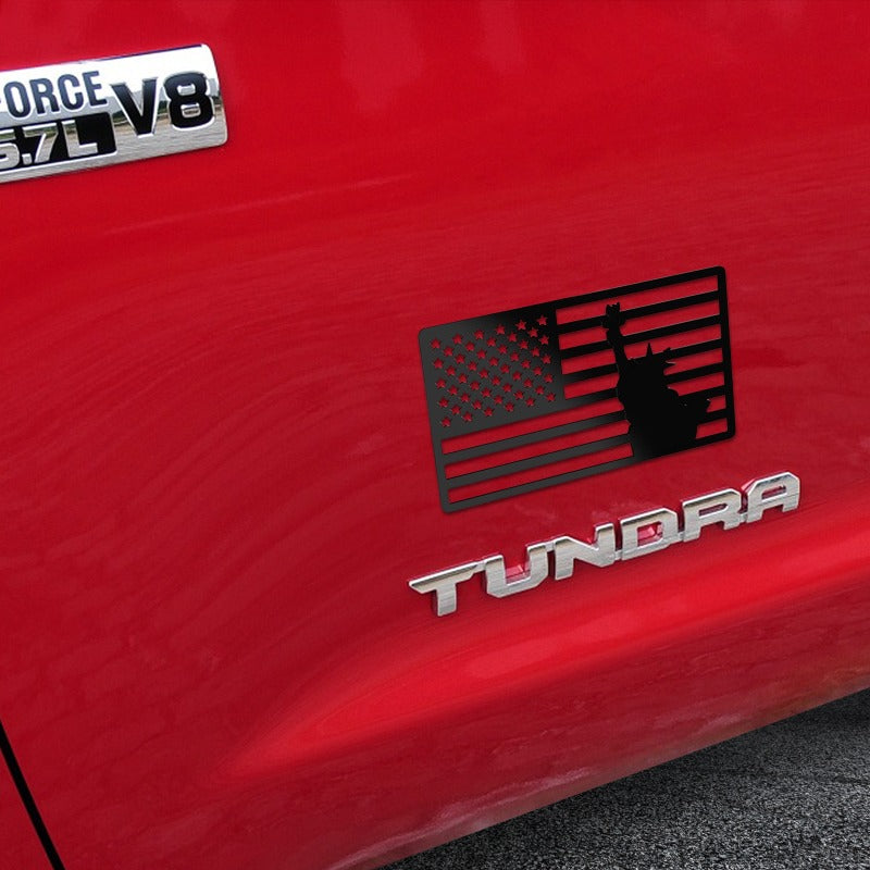 Car Decal – 3D Hollow American Flag Side Badge • Personalized Truck & Car Emblem, Patriotic Pride