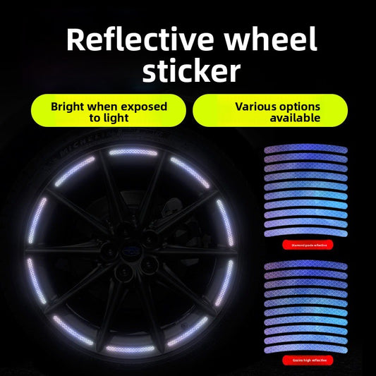 Car Wheel Reflective Stickers – Night Safety Glow Strips with Colorful Design for Unique Style & Protection